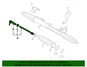 Tie rod with tip left Audi Q7 4L 10-15