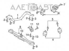 Traverse automatic transmission VW Touareg 11-17 3.6