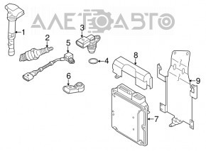 Bracket ECU unit engine computer VW Touareg 11-17 3.6