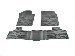 Set of floor mats for the Jeep Grand Cherokee WK2 16-22 black rubber
