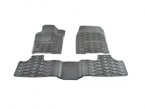Set of floor mats for the Jeep Grand Cherokee WK2 16-22 black rubber