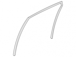 Rear left glass seal Hyundai Kona 18-23