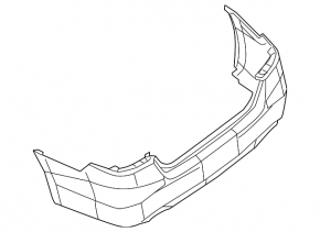 Rear bumper bare Nissan Sentra 16-19 rest