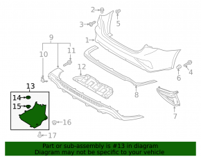 Rear bumper mount left Kia Forte 19-21 4d