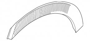 Rear left fender arch trim for Kia EV6 22-24 (for Park Assist, GT, GT-Line) texture