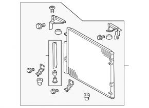Lexus LX570 08-21 air conditioner condenser radiator
