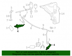 Headlight washer nozzle right Audi A4 B8 13-16 rest