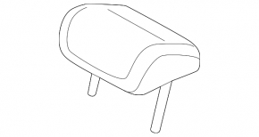 Rear center headrest for Audi A3 8V 15-20 4d, 5d, leather, black