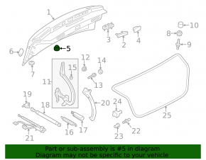 Left tailgate bumper VW Atlas 18-