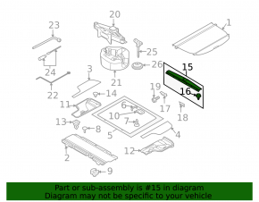 Subaru Outback 10-14 trunk opening trim
