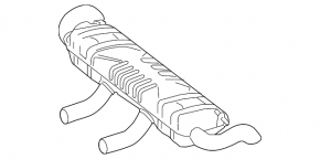 Muffler rear part with barrel Mercedes GLS-class X166 15 3.0 AWD