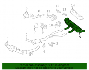 Muffler rear part with barrel Mercedes GLS-class X166 15 3.0 AWD