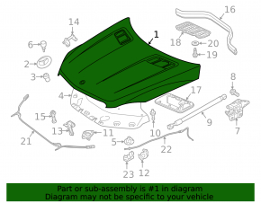 Bonnet bare Mercedes W166 GLE 15-19 rest aluminum