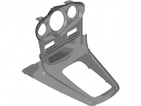 Ford Fiesta 11-19 center console trim gray