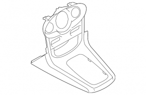 Ford Fiesta 11-19 center console trim gray