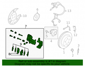 Rear Left Brake Support Assembly Nissan Rogue 21-24 Electric US built