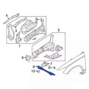 Lincoln MKZ 13-20 Front Subframe Strut