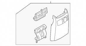Mazda CX-30 2021 rear center console trim, black, scratches