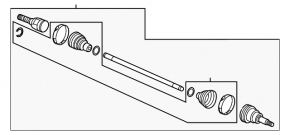 Lincoln MKC 15-19 rear right axle drive