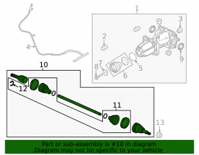 Lincoln MKC 15-19 rear right axle drive