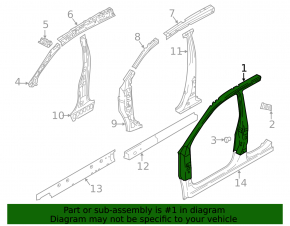 Central left body pillar Nissan Kicks 18-24
