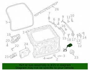 External tailgate release button for Ford Escape MK4 20-24
