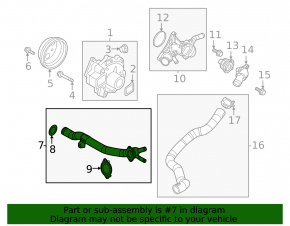 Metal cooling hose for Mazda CX-50 23-24 2.5
