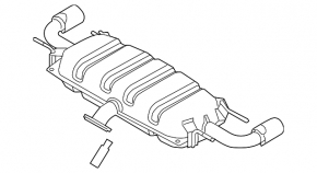 Rear muffler with barrel for Mazda CX-50 23-25 2.5