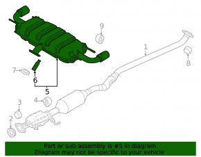 Mazda CX-50 23-25 2.5" rear muffler with barrel, rusty