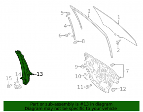Front right window lifter with motor for Mazda CX-9 16-23