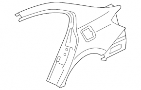 Quarter wing rear left Honda Accord 13-17