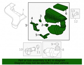 BMW X5 F15 16-18 Plug-in Air Filter Housing Without Brackets