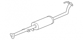 Exhaust pipe center section Honda CRV 12-14 2.4