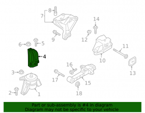 Engine mount bracket right Hyundai Tucson 16-18 1.6T rusty