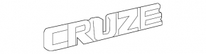 Emblem inscription CRUZE Chevrolet Cruze 16-