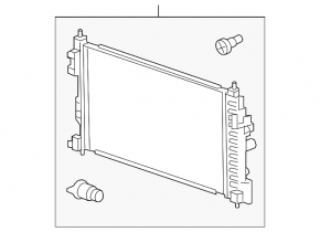 Radiator cooling water Chevrolet Malibu 13-14 hybrid