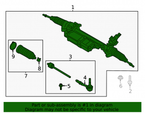 Steering rack BMW X7 G07 19-22 without active steering, with rods and tips