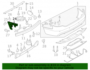 Rear bumper mount left Audi A6 06-11