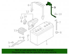 Negative terminal Audi A6 C8 19- with sensor
