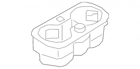 Cup holder for the center console of the BMW 3 G20 19-25