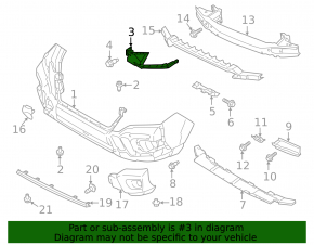 Left front bumper mount under headlight for Subaru Forester 22-24 Wilderness
