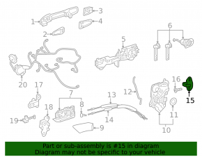 Front left door lock bracket for Lexus ES 19-26