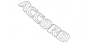 Honda Accord 18-22 trunk lid Accord emblem