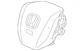 Black steering wheel airbag for the Honda Civic XI FE/FL 22-26
