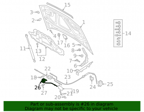 Audi Q3 83A 19-25 Hood Release Handle