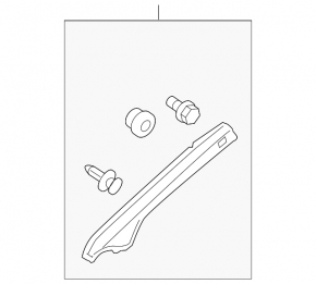 Front pillar trim right Acura MDX 07-13 gray