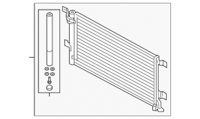 Air conditioning condenser radiator Audi A4 B9 17-21 2.0T
