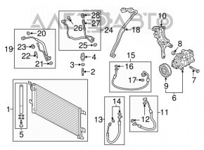 Air conditioning condenser radiator for Audi A7 17-18