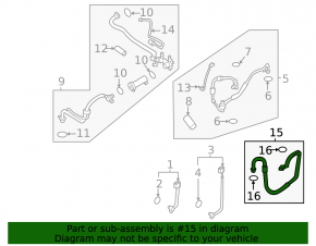 Nissan Ariya 23-25 air conditioner compressor dryer hose