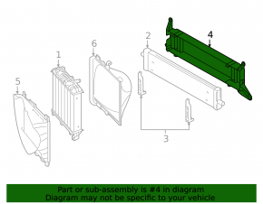 Radiator bracket Porsche Cayenne 958 11-17